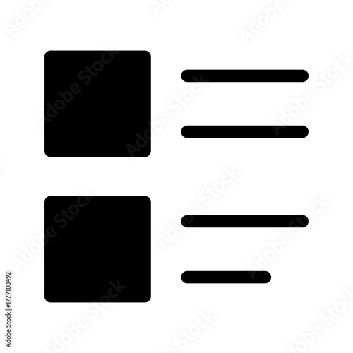 List View Icon Vector Symbol Design Illustration