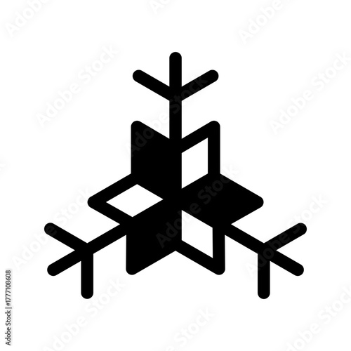 Snowflake Icon Vector Symbol Design Illustration
