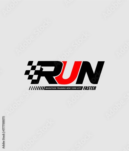Vector illustration of run faster.active sport