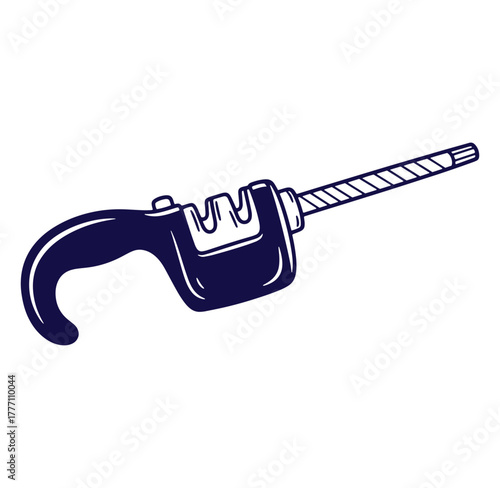 Hand drawn vector illustration of a professional knife sharpener tool on white background