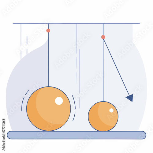 Simple pendulum demonstrating physics concept of motion