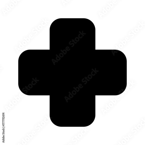Hospital Cross Icon Vector Symbol Design Illustration