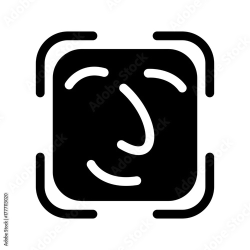 Face Id Icon Vector Symbol Design Illustration