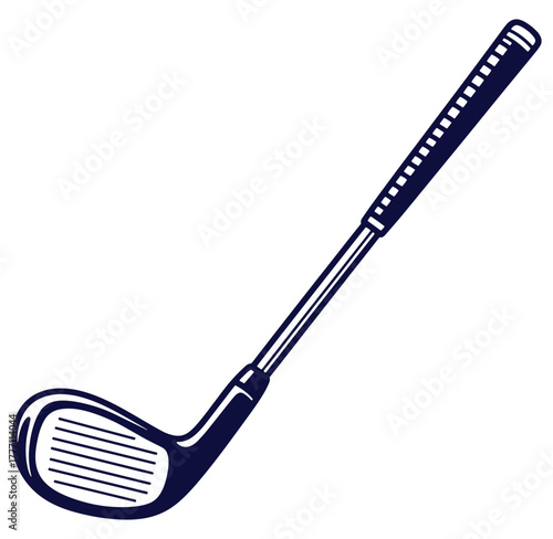 Isolated vector illustration of a classic golf club for sport and recreation