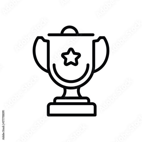 Black line icon for performance award