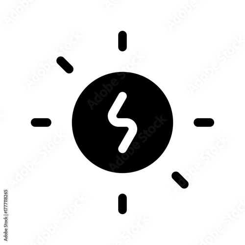 Solar Energy Icon Vector Symbol Design Illustration