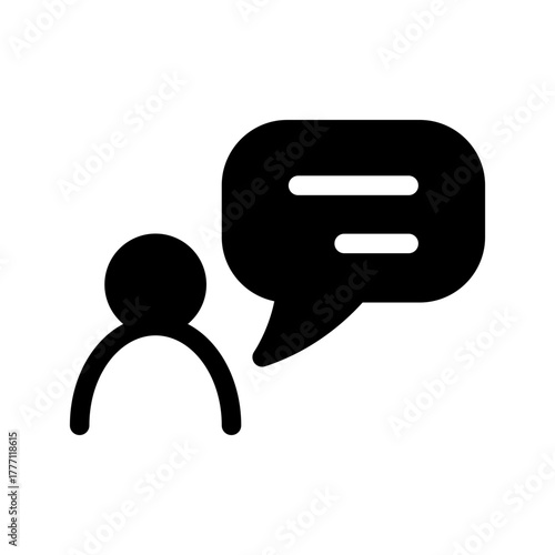 Speaking Icon Vector Symbol Design Illustration