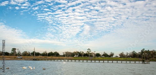 Fotografie Fishing Pier at Fort Anahuac Park, Texas