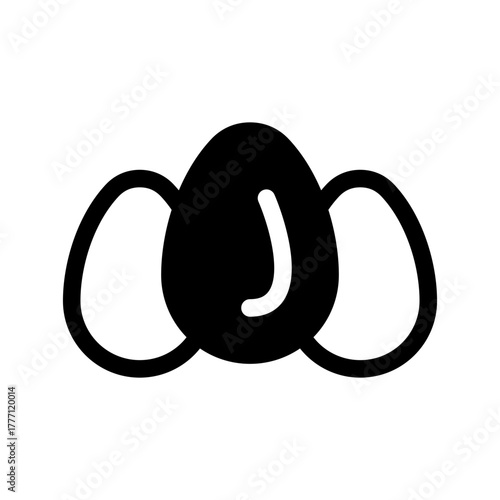 Egg Icon Vector Symbol Design Illustration