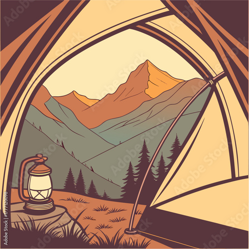 "Mountain Dawn from the Tent"