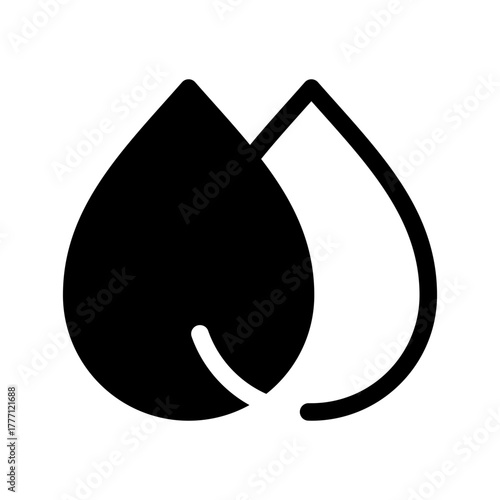 Water Drops Icon Vector Symbol Design Illustration