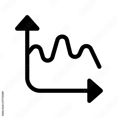 Fluctuate Icon Vector Symbol Design Illustration