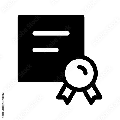 Certificate Icon Vector Symbol Design Illustration