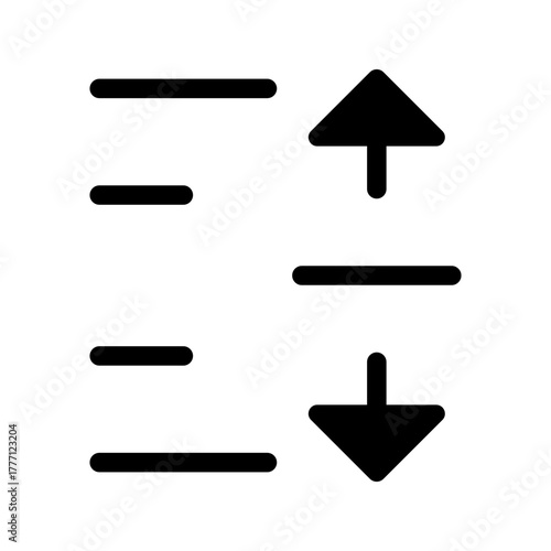 Sorting Icon Vector Symbol Design Illustration