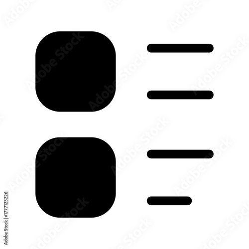 List Icon Vector Symbol Design Illustration