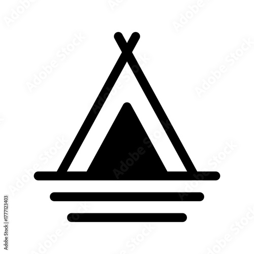 Camping Tent Icon Vector Symbol Design Illustration