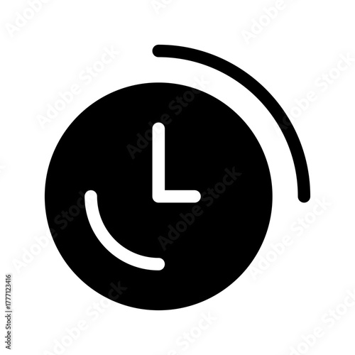 Clock Icon Vector Symbol Design Illustration