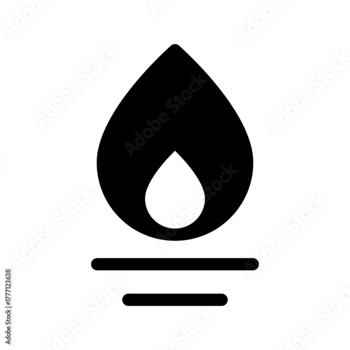 Flame Icon Vector Symbol Design Illustration