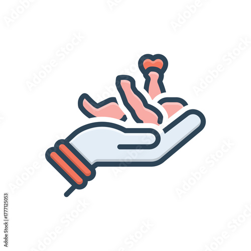 Color illustration icon for maternal moments