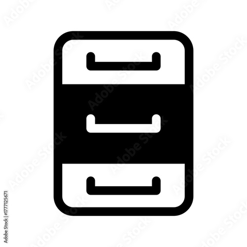Drawers Icon Vector Symbol Design Illustration