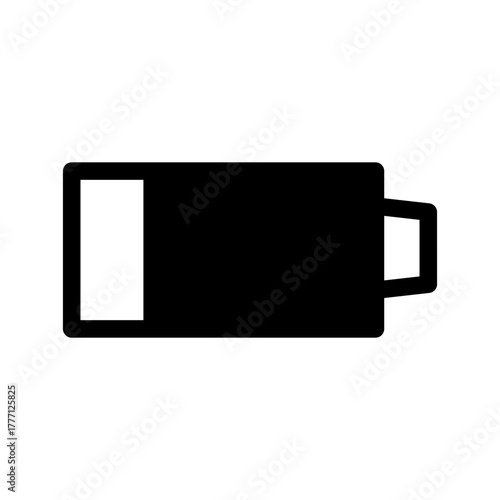Battery Uncharged Icon Vector Symbol Design Illustration