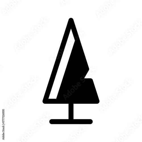 Pine Tree Icon Vector Symbol Design Illustration