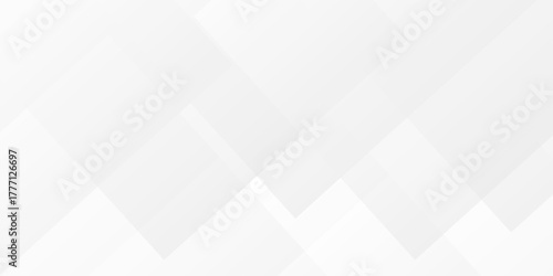 Abstract vector minimal tech gradient white, gray creative triangle geometric technology space rectangle randomly arranged white line background. paper web overlap presentation design.	