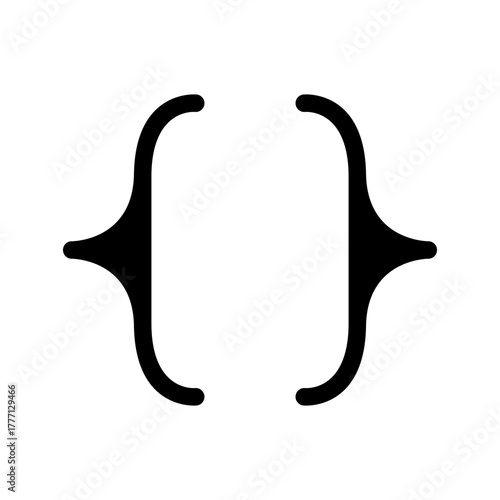 Brackets Icon Vector Symbol Design Illustration
