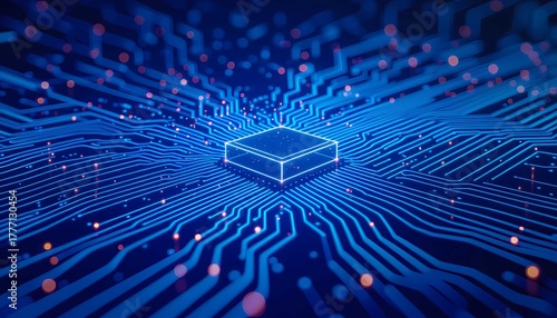 Abstract AI illustration of data analytics, economy, and financial success