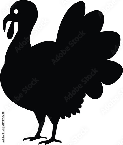 Turkey silhouette icon