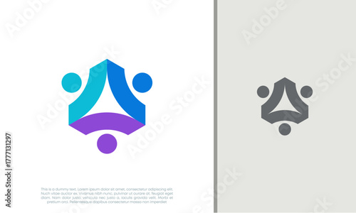 Global Community Logo Icon Elements Template. Community human Logo template vector. Community health care. Abstract Community logo