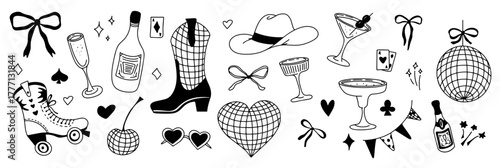 Whimsical cowgirl adventure with charming elements of fun and celebration in a joyful setting