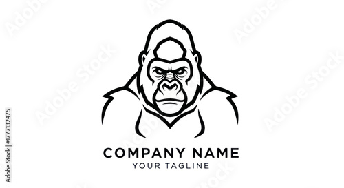 Powerful Gorilla Logo Design for Company Branding and Identity.