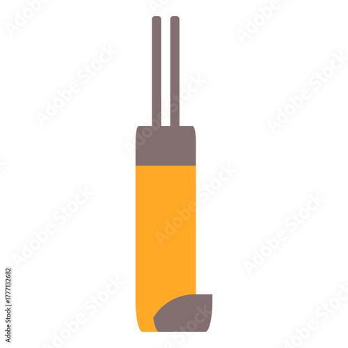 Isolated v-gouge chisel icon for woodcarving, printmaking, and linocut craft projects