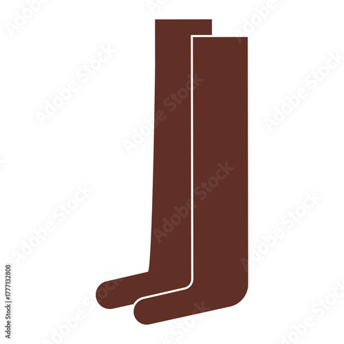 Boot Up Your Style A Pair of Fashionable Legwear Illustrations for Stylish Design