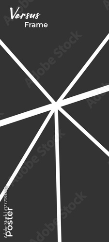 Creative Photo Collage Frame with Versus Theme Layout for Poster Design