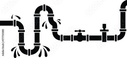 Leaking pipe, broken plumbing, water dripping, damaged pipeline, pipe repair needed, water leakage, plumbing system, burst pipe, pipe valve, plumbing maintenance, water wastage, plumbing issues, 
