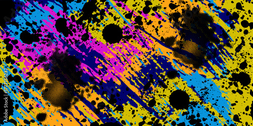 Abstract grunge art background texture with colorful paint. eps 10