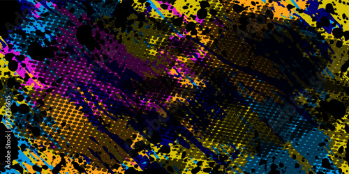 Abstract grunge art background texture with colorful paint. eps 10