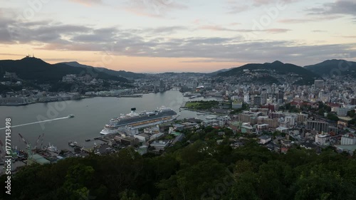 長崎市の夜景タイムラプス