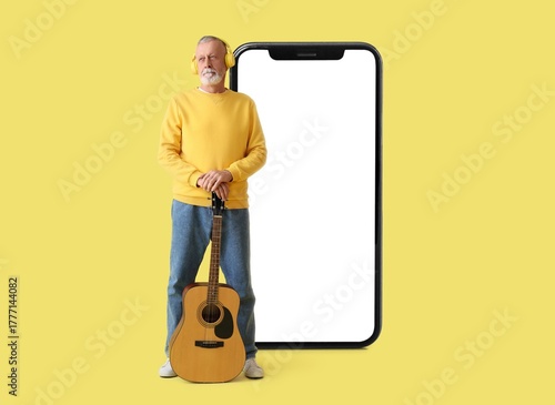 Big smartphone and mature m...