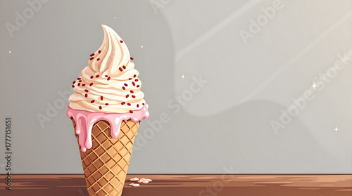 iillustration of ce cream cone