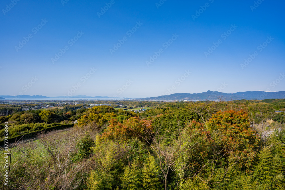 Fototapeta premium 高野山公園から見る出水市の街並み