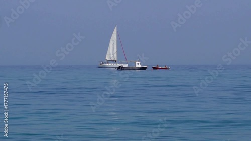 Wallpaper Mural sailboat on the sea Torontodigital.ca