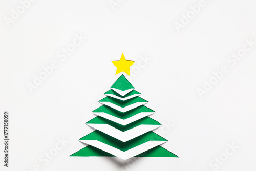Christmas tree made of pape...
