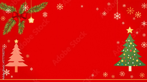 Christmas background with blank lable