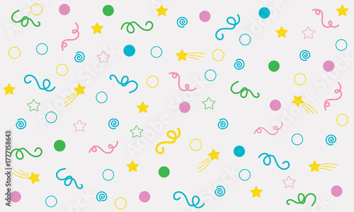 fondo horizontal con lineas y figuras de colores