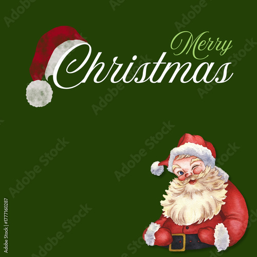 Merry Christmas, Post Green And Golden