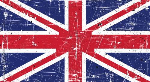 Union jack flag british flag of united kingdom distressed grunge look