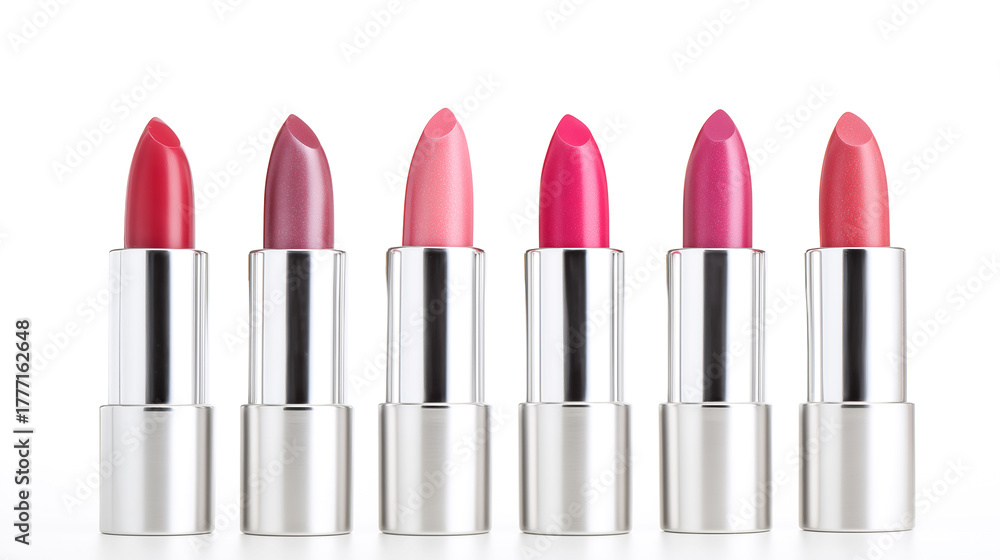 Fototapeta premium Set of lipsticks on the white background